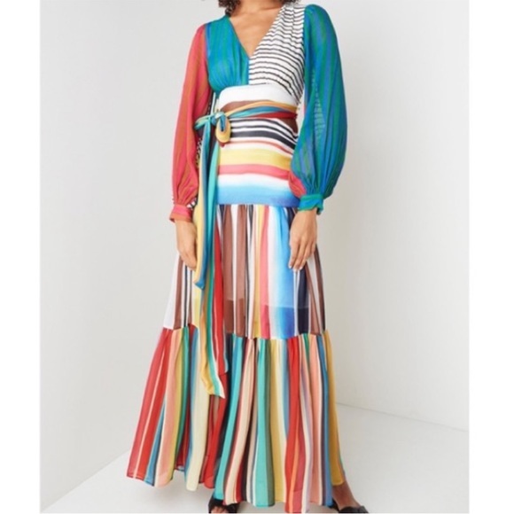 FARM Rio Dresses & Skirts - FARM RIO Thalita Striped Maxi Dress Size XS